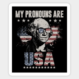 My Pronouns Are USA Magnet